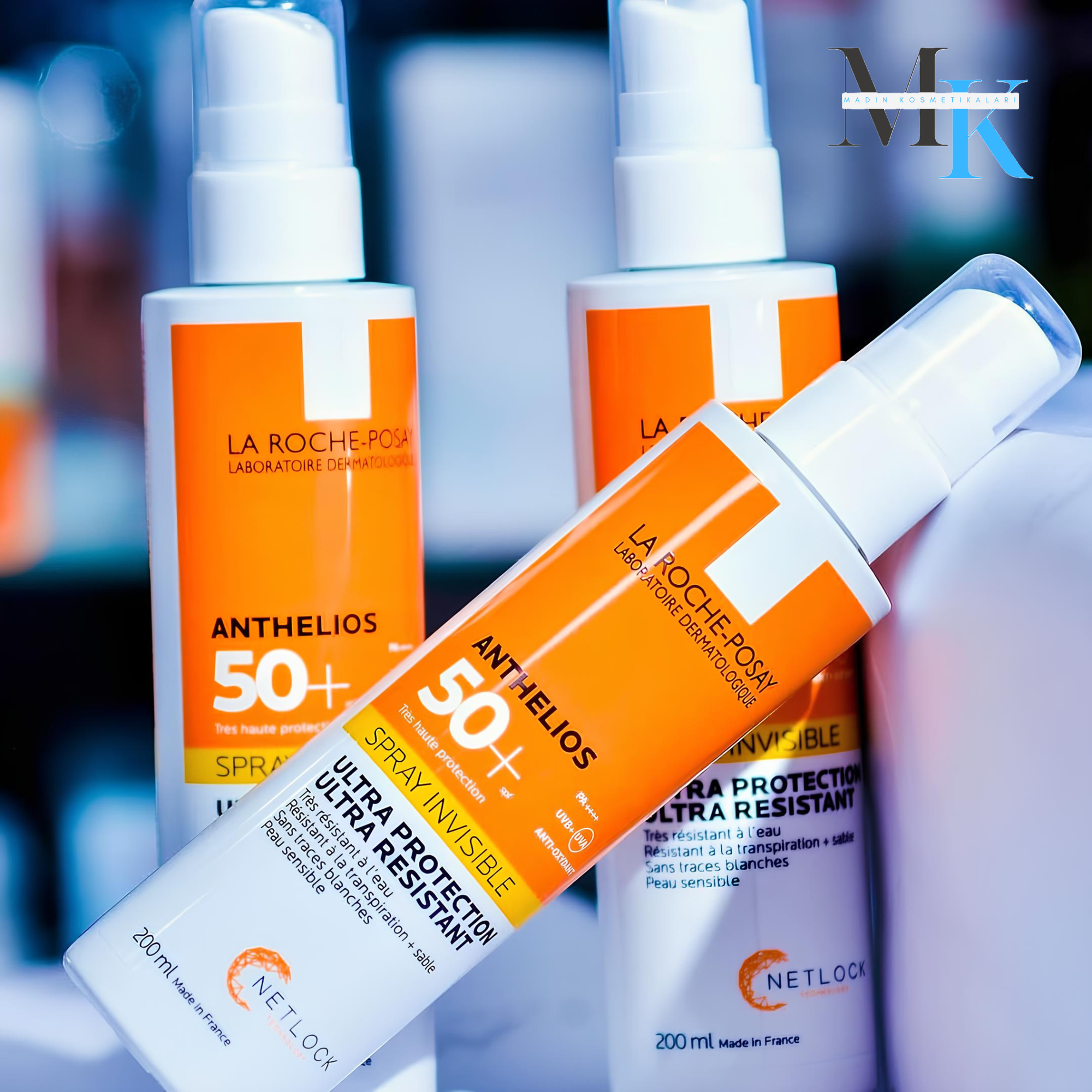 Солнцезащитный крем-спрей La Roche-Posay Anthelios, SPF 50+, ультралегкий, для лица и тела 200мл — фото 1