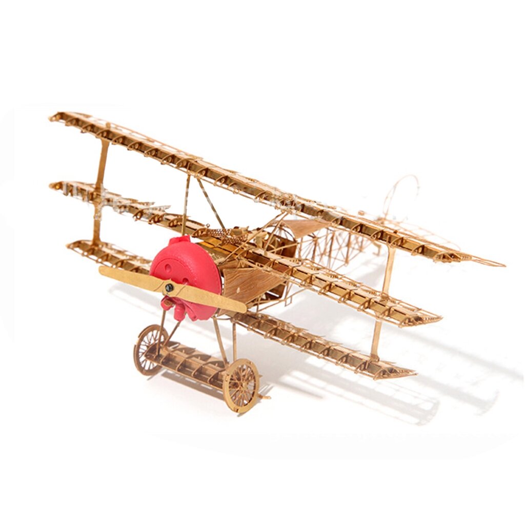 Металлическая модель Самолета набор Головоломок DIY Wright Flyer Набор Моделей Самолетов для ChildrenAdu1tWoodcraft набор для создания Подарка