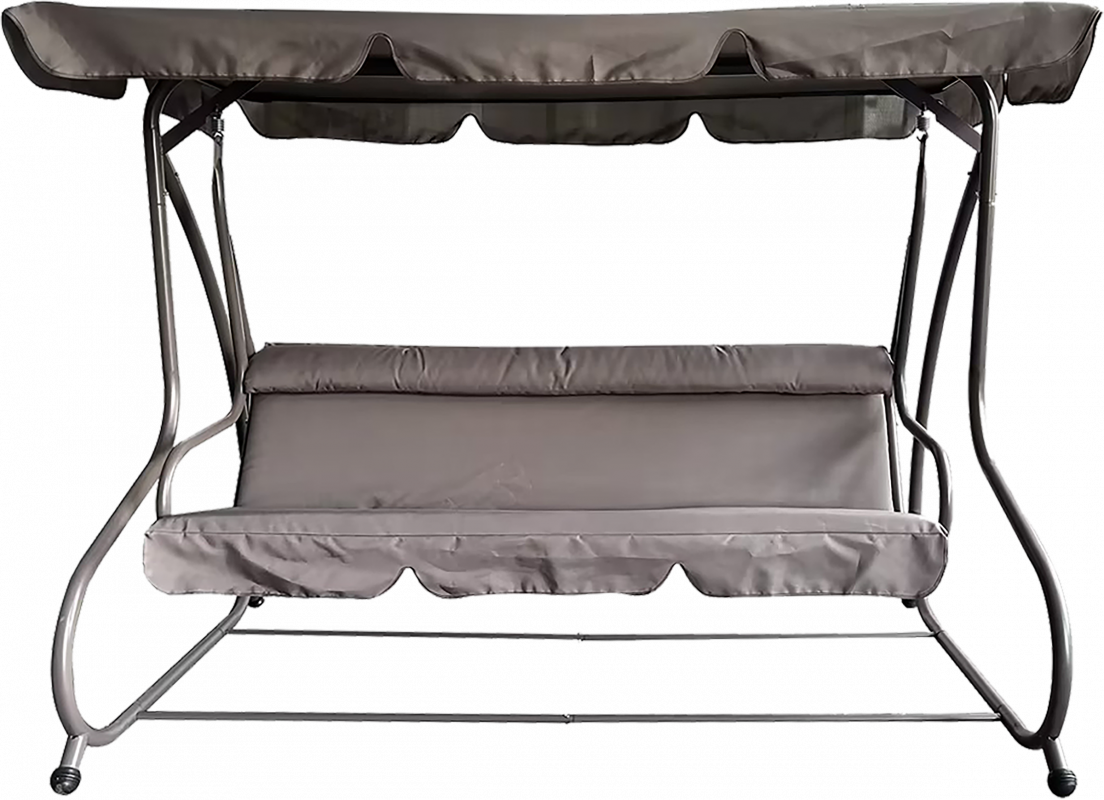 Качели садовые 4-местные 222х125х165 см нагрузка до 280 кг коричневые
