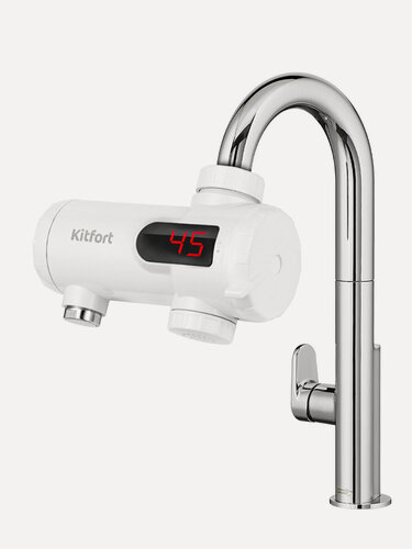 Изображение товара Проточный водонагреватель Kitfort КТ-4033, нагрев до 30-60°С