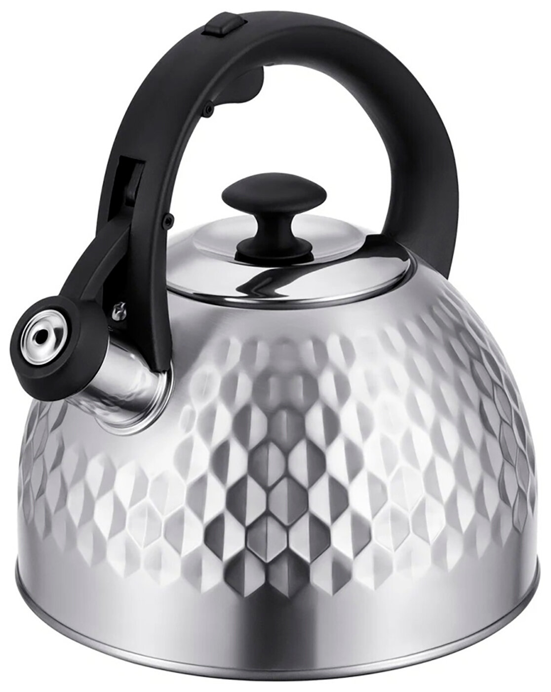 Чайник для плиты Regent inox Linea TEA, 2.6 л, со свистком, черный/металлик (93-TEA-50)
