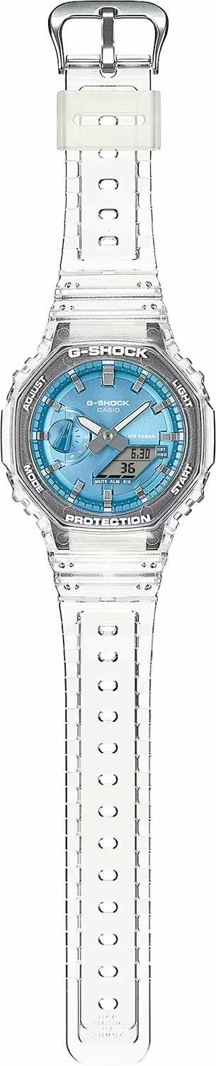 Наручные часы CASIO, бесцветный, голубой — фото 1