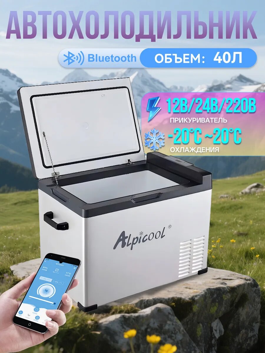 Автохолодильник компрессорный C4012/24/220 В — мощный холодильник для автомобиля кемпинга и дальних поездок