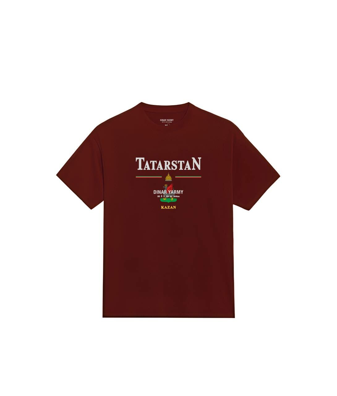 Футболка DINAR YARMY Tatarstan, размер XL, бордовый