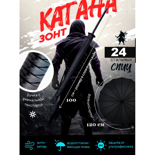 Зонт-трость черный 2799₽