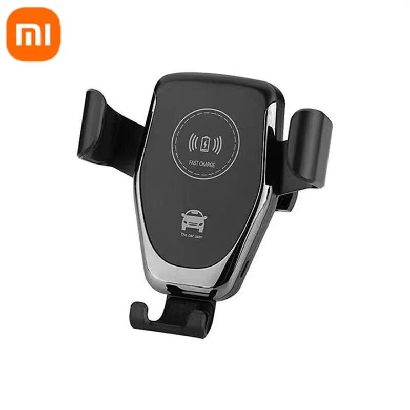 XIAOMI Беспроводное автомобильное зарядное устройство, держатель для мобильного телефона, вентиляционное отверстие, гравитационная индукционная подставка для быстрой зарядки для iPhone, Huawei, Samsung, новинка, хит продаж Black