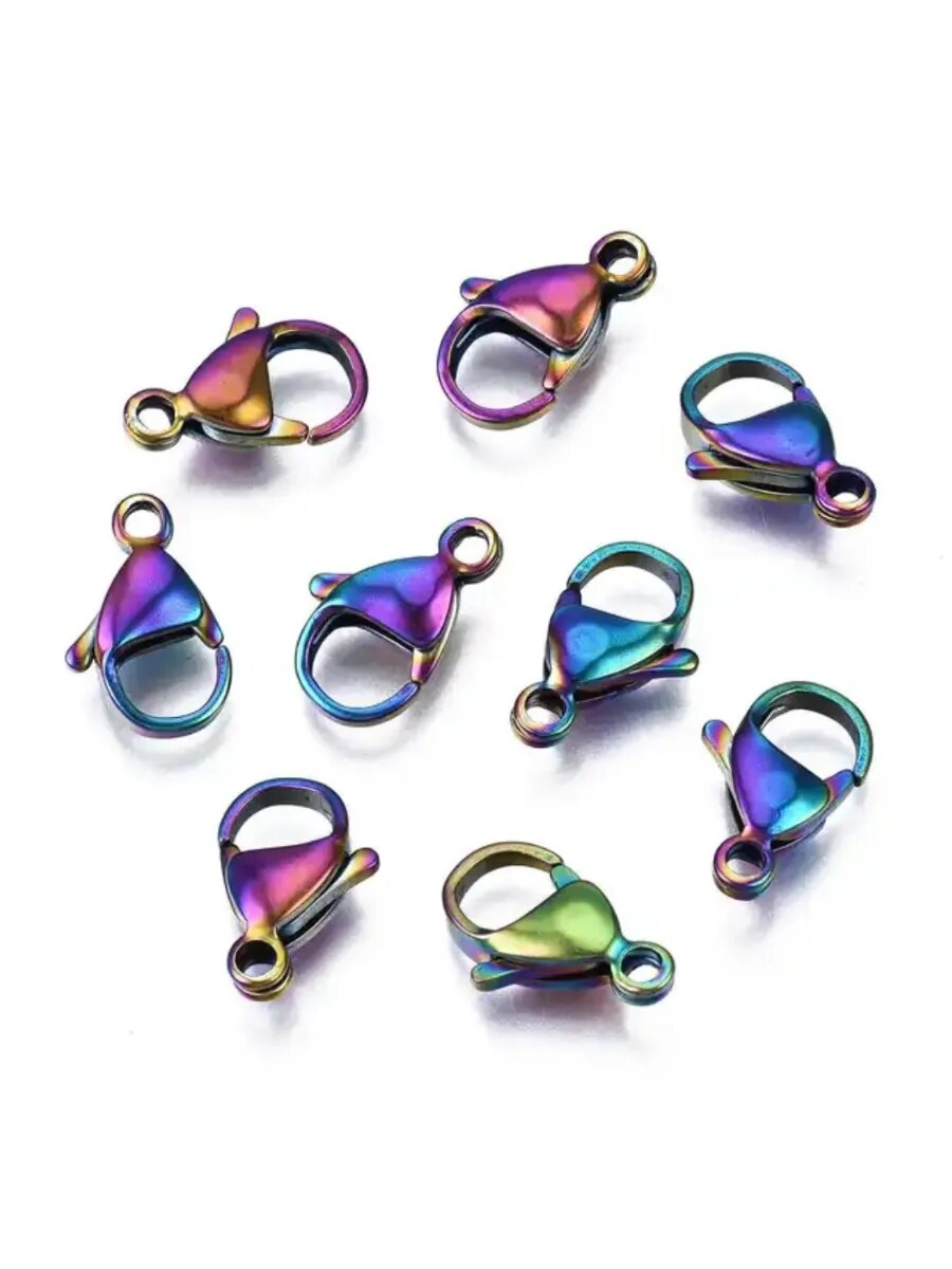 Карабины для бижутерии, 10 штук — фото 1