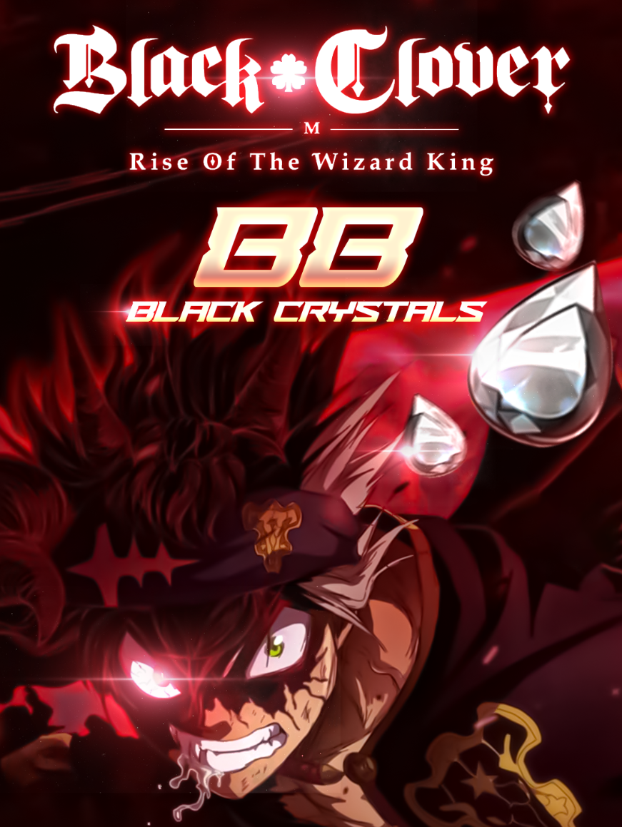 Игровая валюта Black Clover Mobile 88 Black Crystals / Все страны / Код активации, Пополнение / Черные кристаллы