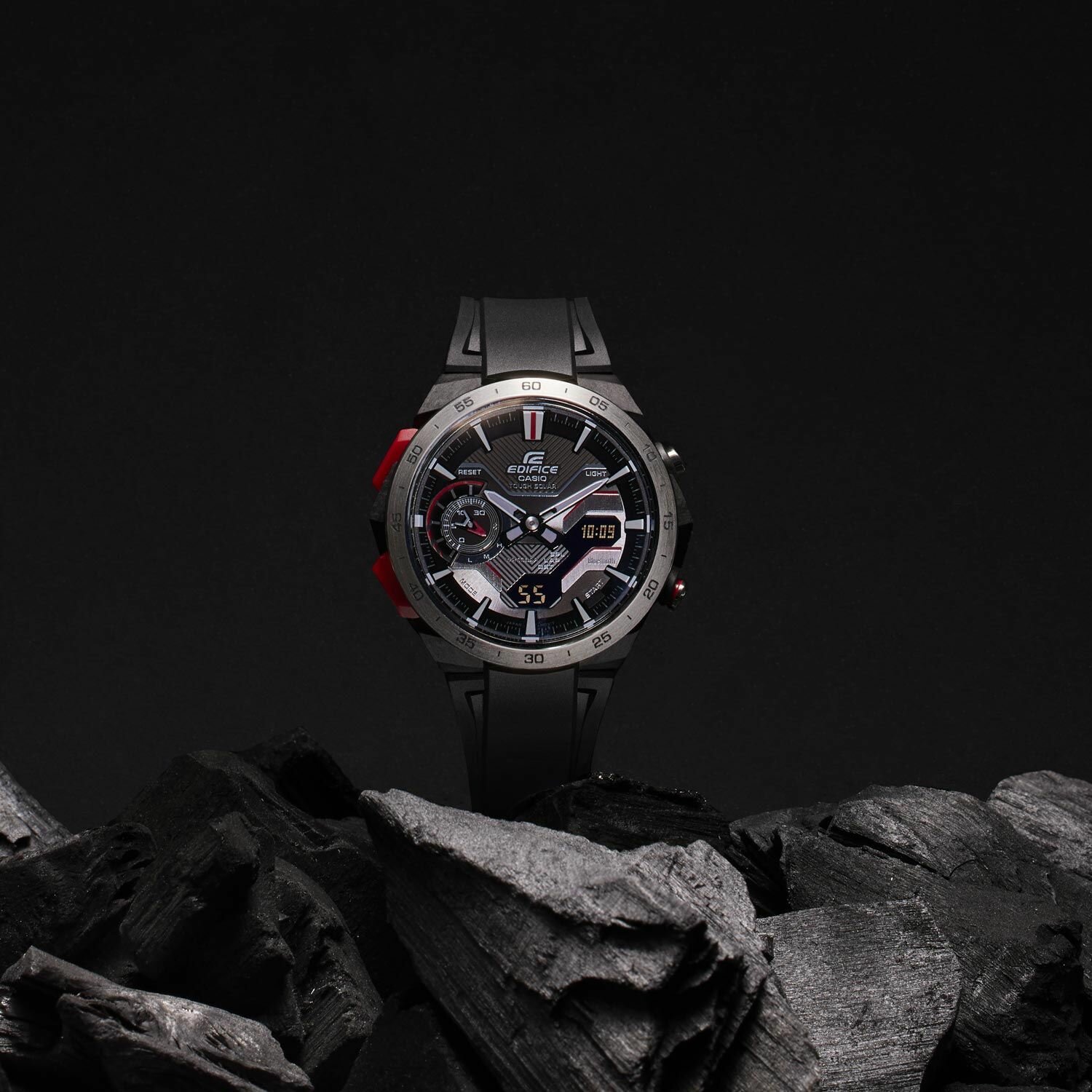 Наручные часы CASIO, черный, красный — фото 1