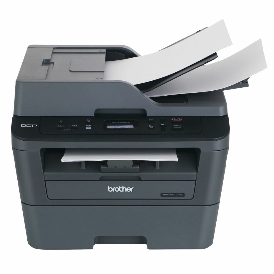 МФУ лазерное Brother DCP-L2540DW (DCP-L2540DW) черный - монохромный, А4, 600x600 dpi, ч/б - 30 стр/мин (А4), USB Type-A, RJ-45 Ethernet, Wi-Fi