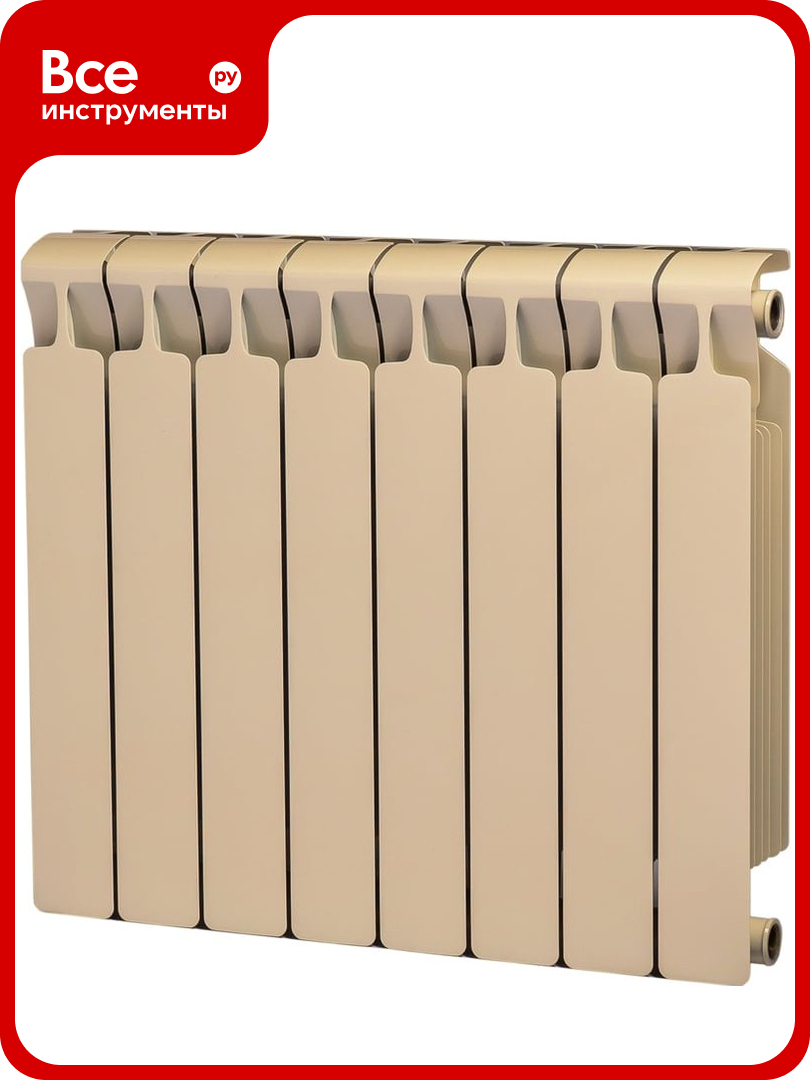 Биметаллический радиатор RIFAR MONOLIT 500 Айвори 08 секц. бок. R-MN-500-08-IV