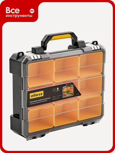 Изображение товара Профессиональный органайзер с металлическими замками 9 отделений Inforce 06-20-10