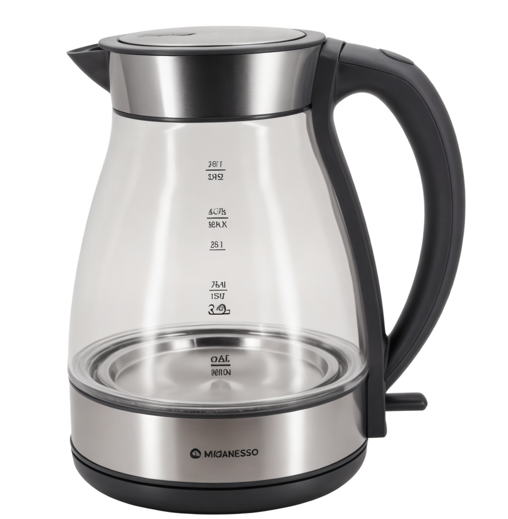 Электрический чайник MAUNFELD MFK-634G прозрачное стекло и нержавеющая сталь объем 17л