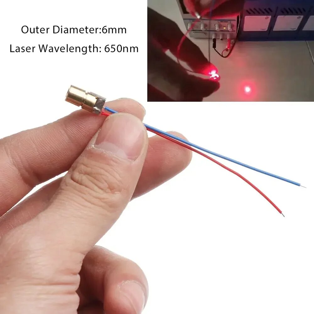 Изображение Лазерный точечный модуль красный 6 мм 5/10 шт, 5pcs 5V