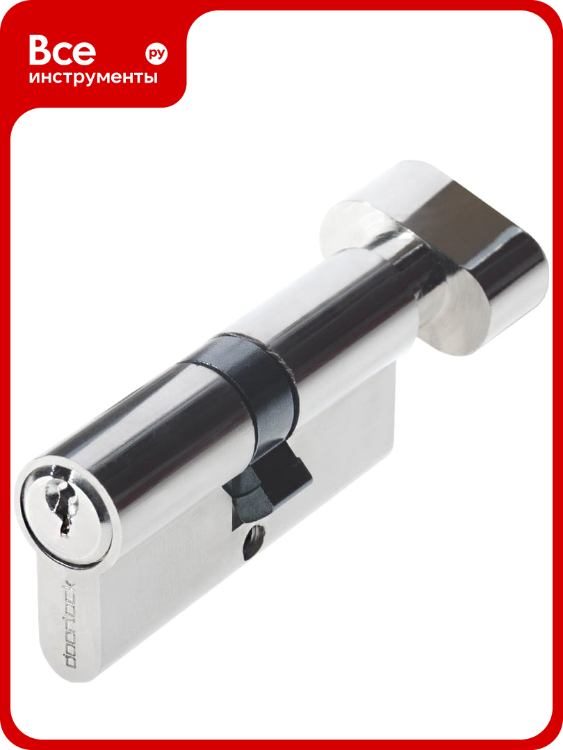 Цилиндр DOORLOCK V 2200Z N серия Variant никелированный 40x40 мм кл/пов. кнопка 5 ключей 79012