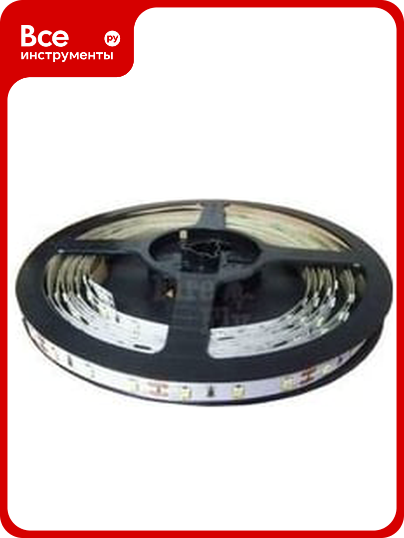 Лента светодиодная General Lighting Systems GLS-2835-60-4.8-12-IP20-6 5 метров 48Вт/м 12В SMD2835 8мм 60 диодов/м 7 Лм/чип IP20 6500К - холодный белый 500410