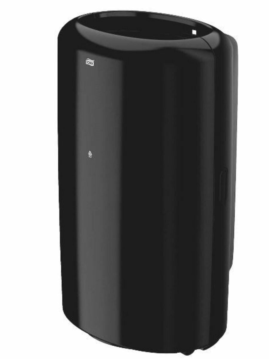 TORK Корзина для мусора B3 564008, ABS-пластик, овальная, антивандальная, 5л, черная
