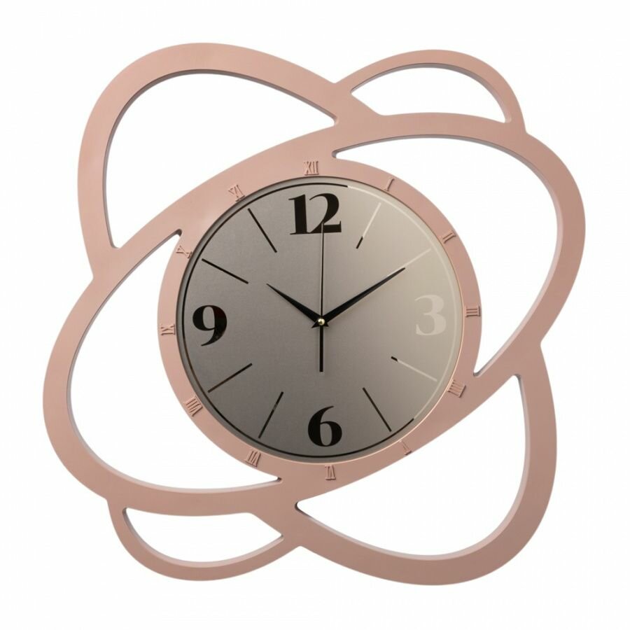 Часы настенные Рубин 69х65 см, корпус кофейный перламутр, "Звезда"