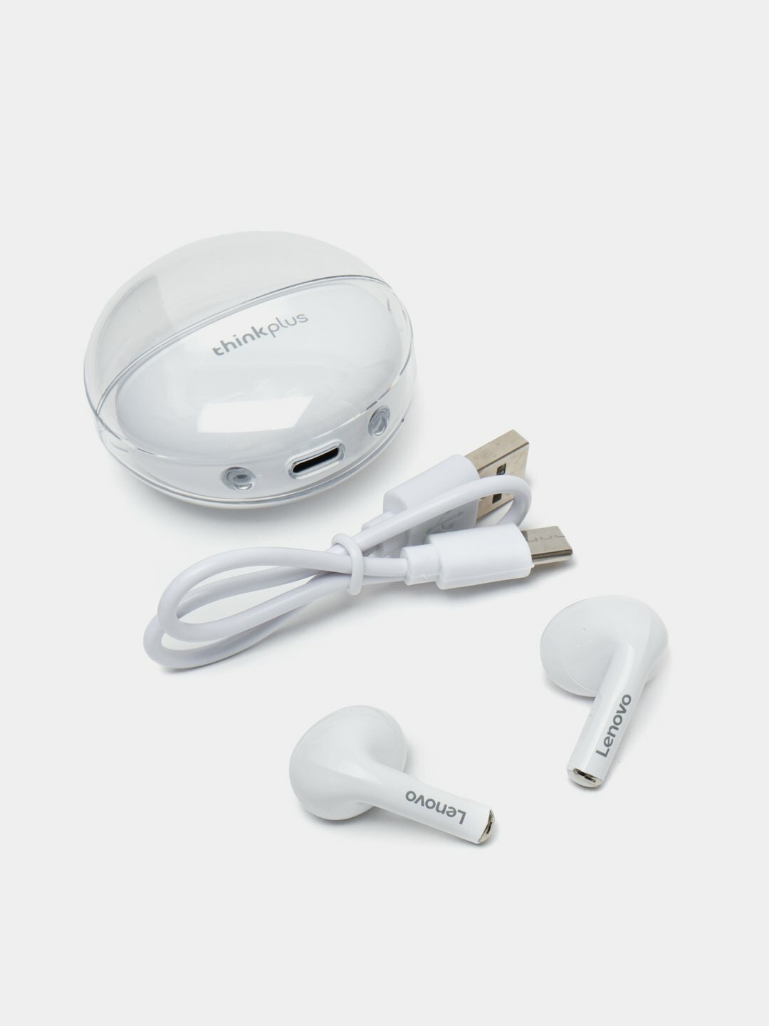 Беспроводные наушники Lenovo lp80 pro, tws наушники, белые bluetooth