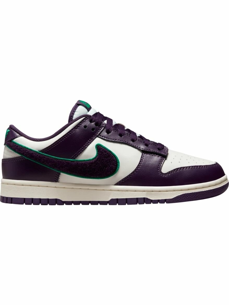 Кеды NIKE Dunk Low Retro, полнота F, размер 9 US, белый/фиолетовый