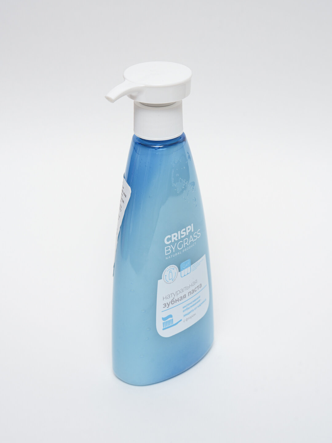 Зубная паста "Crispi", для детей, отбеливание, мятная, с дозатором, 250мл — фото 1