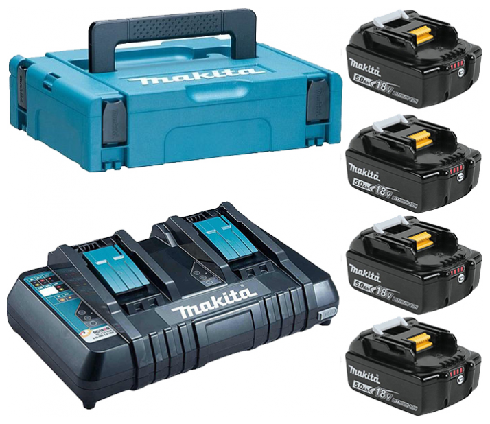 Батарея аккумуляторная Makita BL1850Bx4 LXT 18В 5Ач Li-Ion [198312-4]