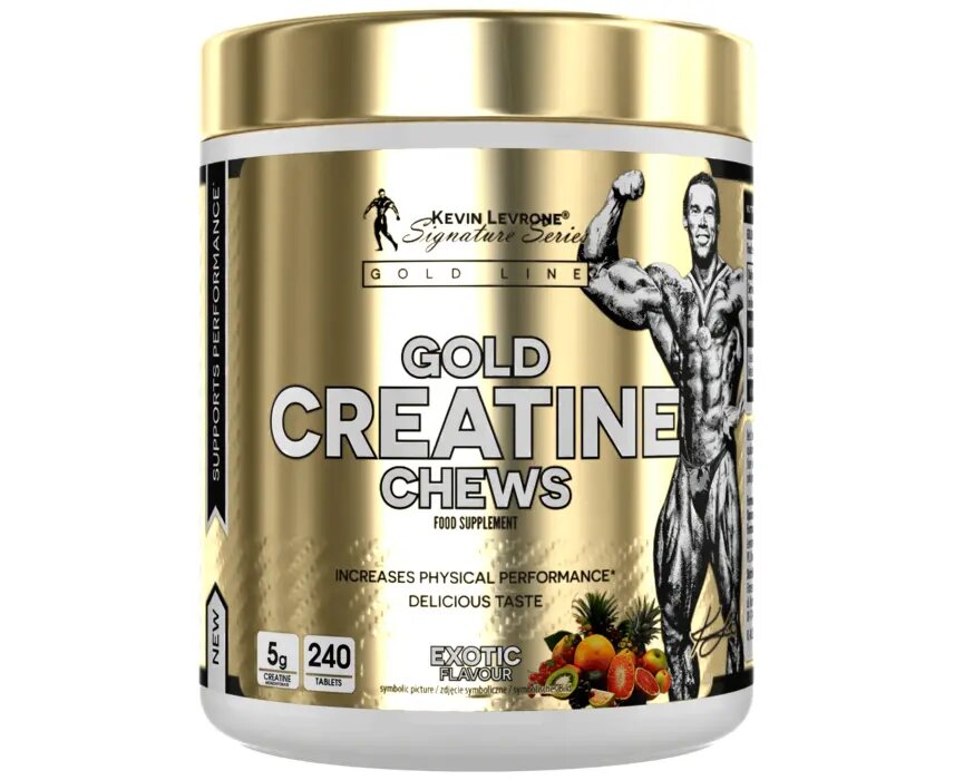 Жевательный креатин Kevin Levrone Gold Creatine Chews Kevin, 240 таблеток — вкус экзотики — фото 1