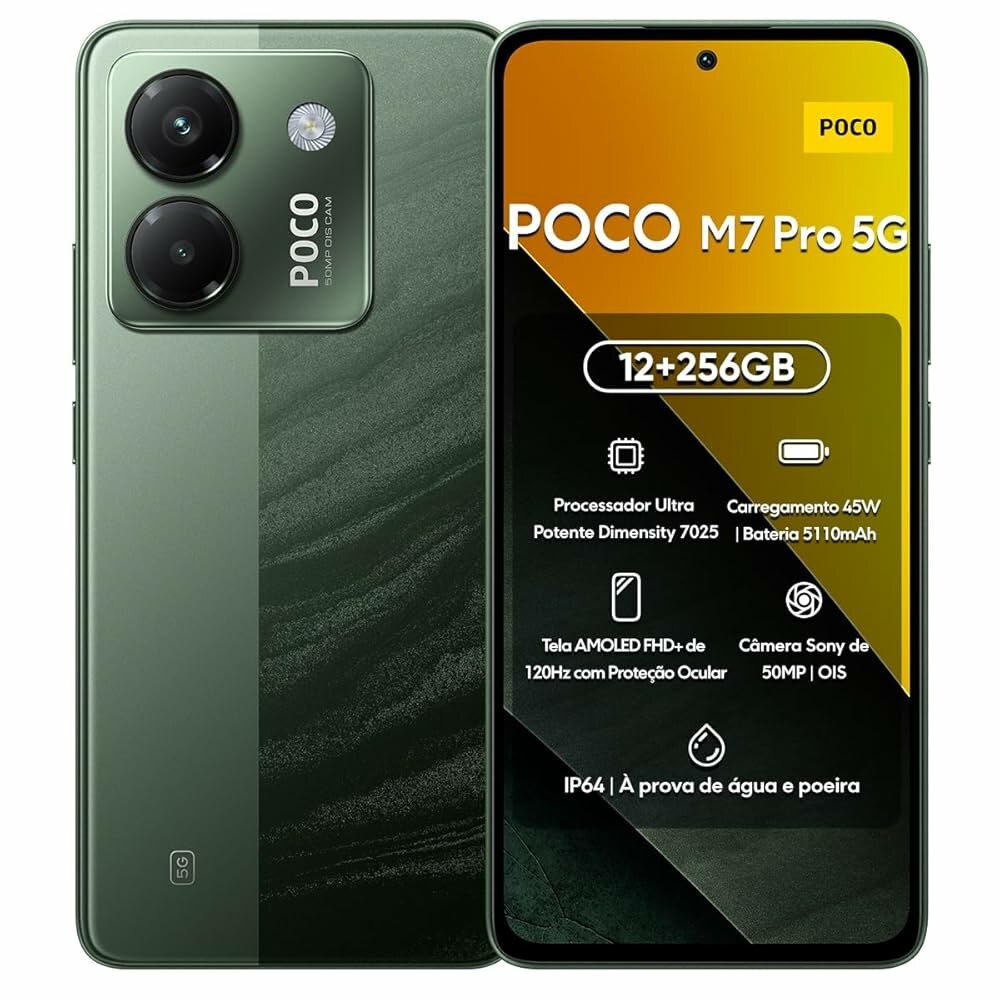 Смартфон Xiaomi POCO M7 Pro, Android, 6.67", 12ГБ/256ГБ, зеленый