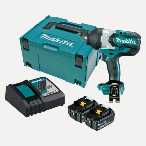 Изображение товара Гайковерт ударный аккумуляторный Makita DTW1001RTJ, зеленый/черный