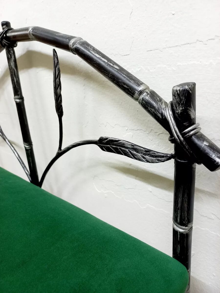 Кованая банкетка №36, Студия кованой мебели Нива, цвет зеленый — фото 1