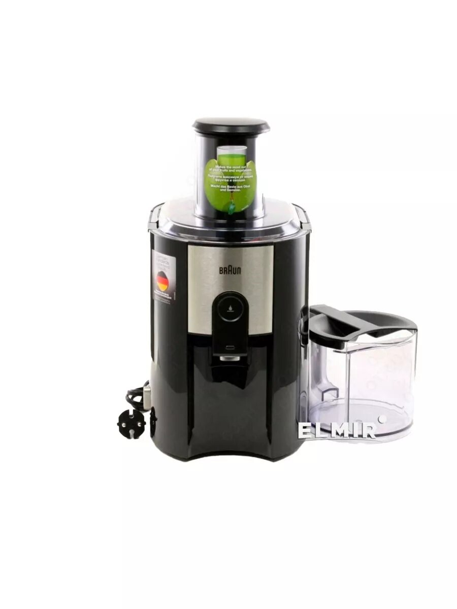 Соковыжималка Braun J500 Multiquick, центробежная, мощность 900Вт, 2 скорости, 1.25л