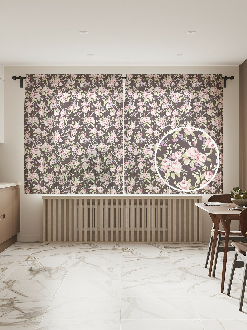 Тюль фототюль короткий 