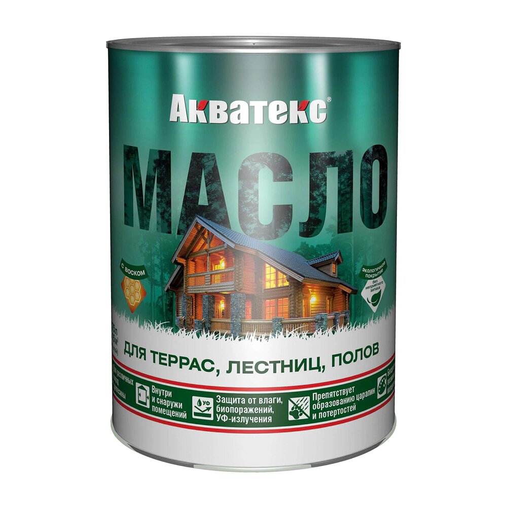 Масло для террас  лестниц  полов Акватекс 0 75 л