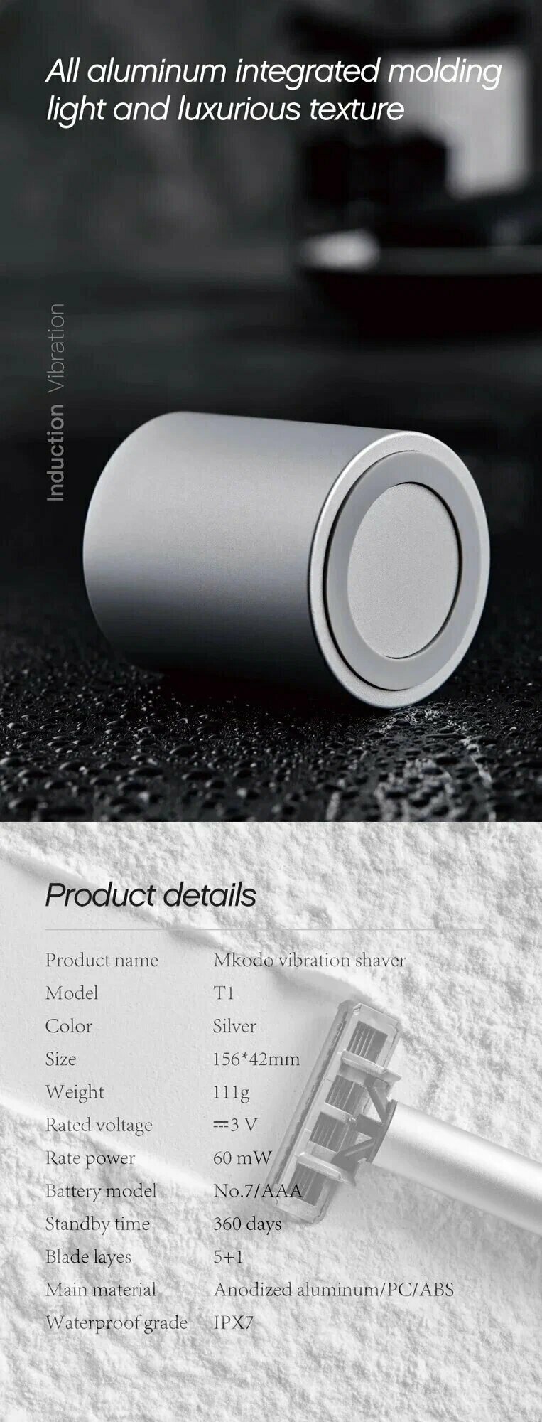 Портативная бритва Xiaomi MKODO в дорожном чехле