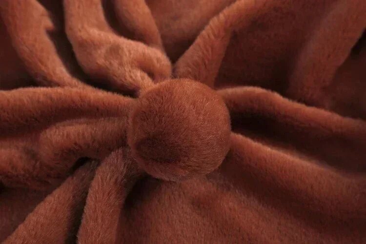 Мягкая плюшевая ткань Meetee 50x50 см RedBrown 50x50cm