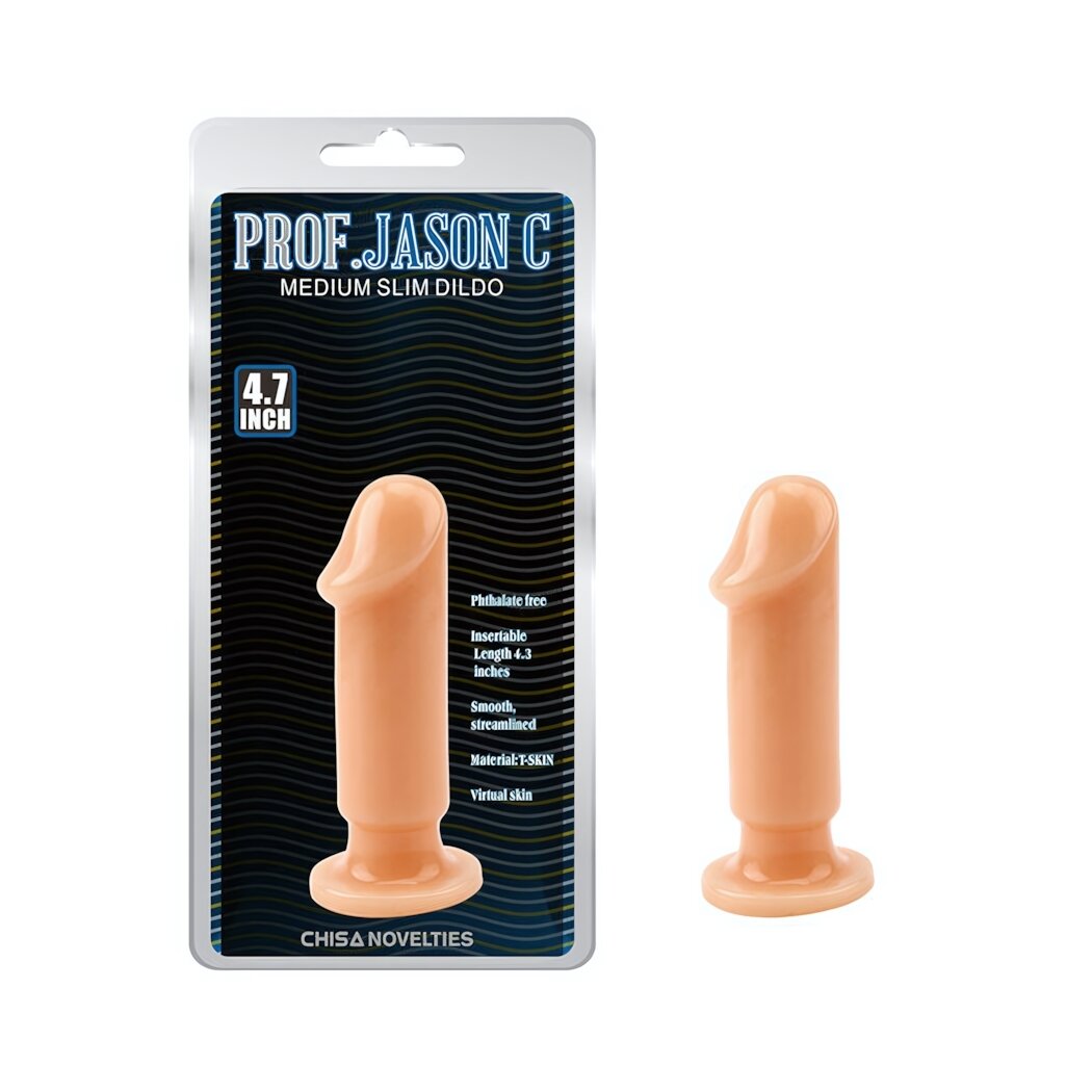 Телесный анальный плаг Medium Slim Dildo, 12,5 см, T-Skin, для мужчин и женщин