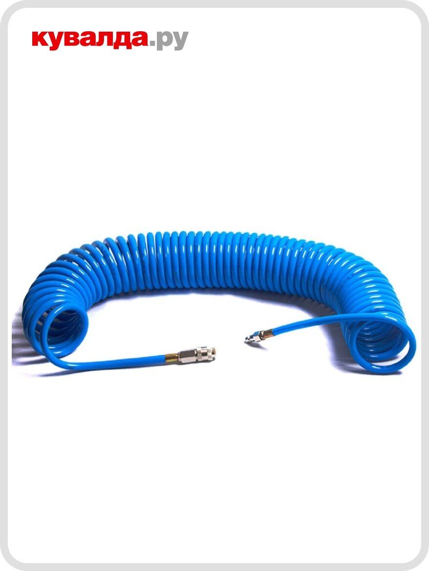 Пневмошланг спиральный воздушный станкоимпорт HS101515 10/15 мм 15 м