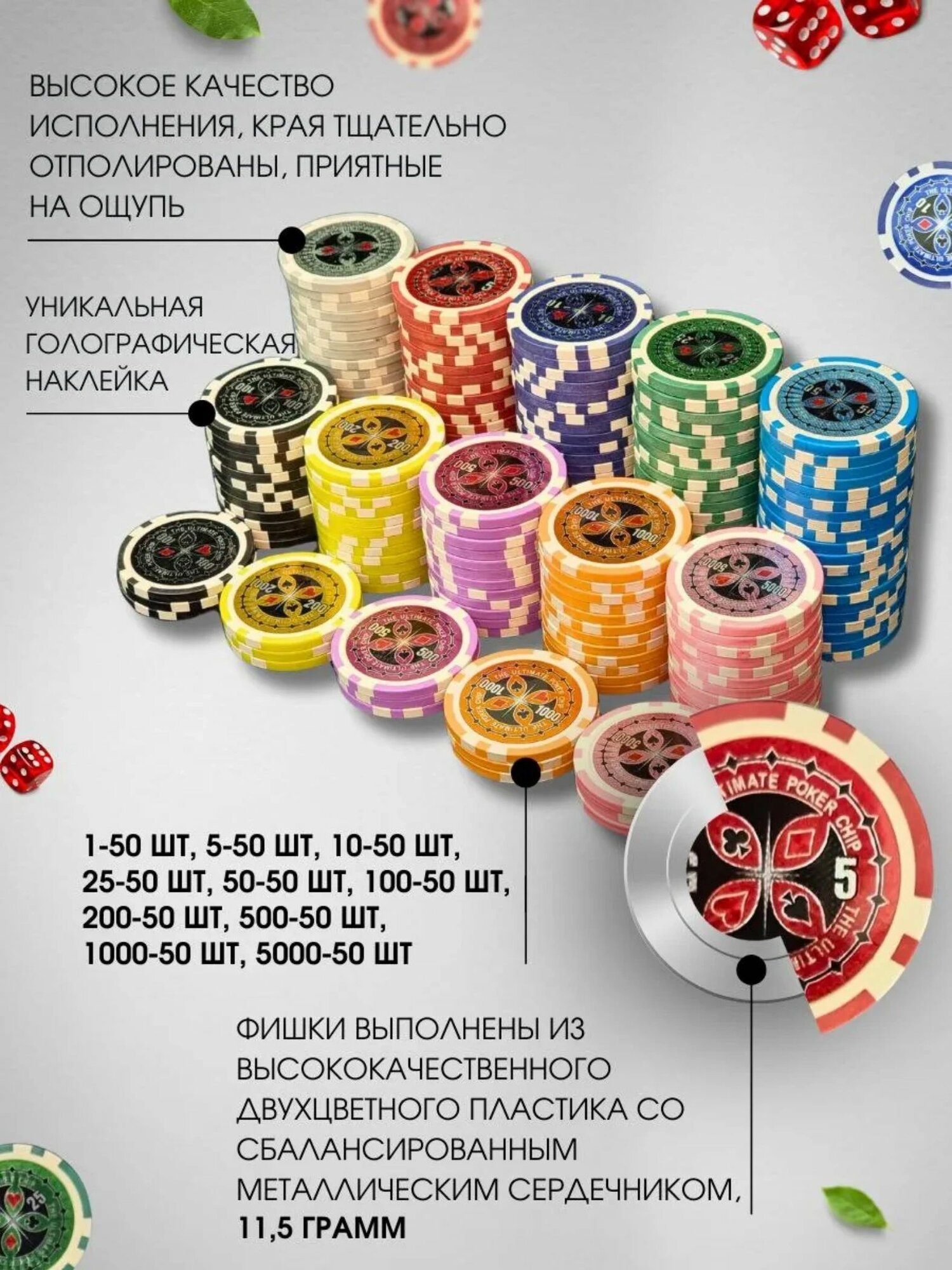 Набор для покера Ultimate 2.0 на 500 фишек Partida. — фото 1