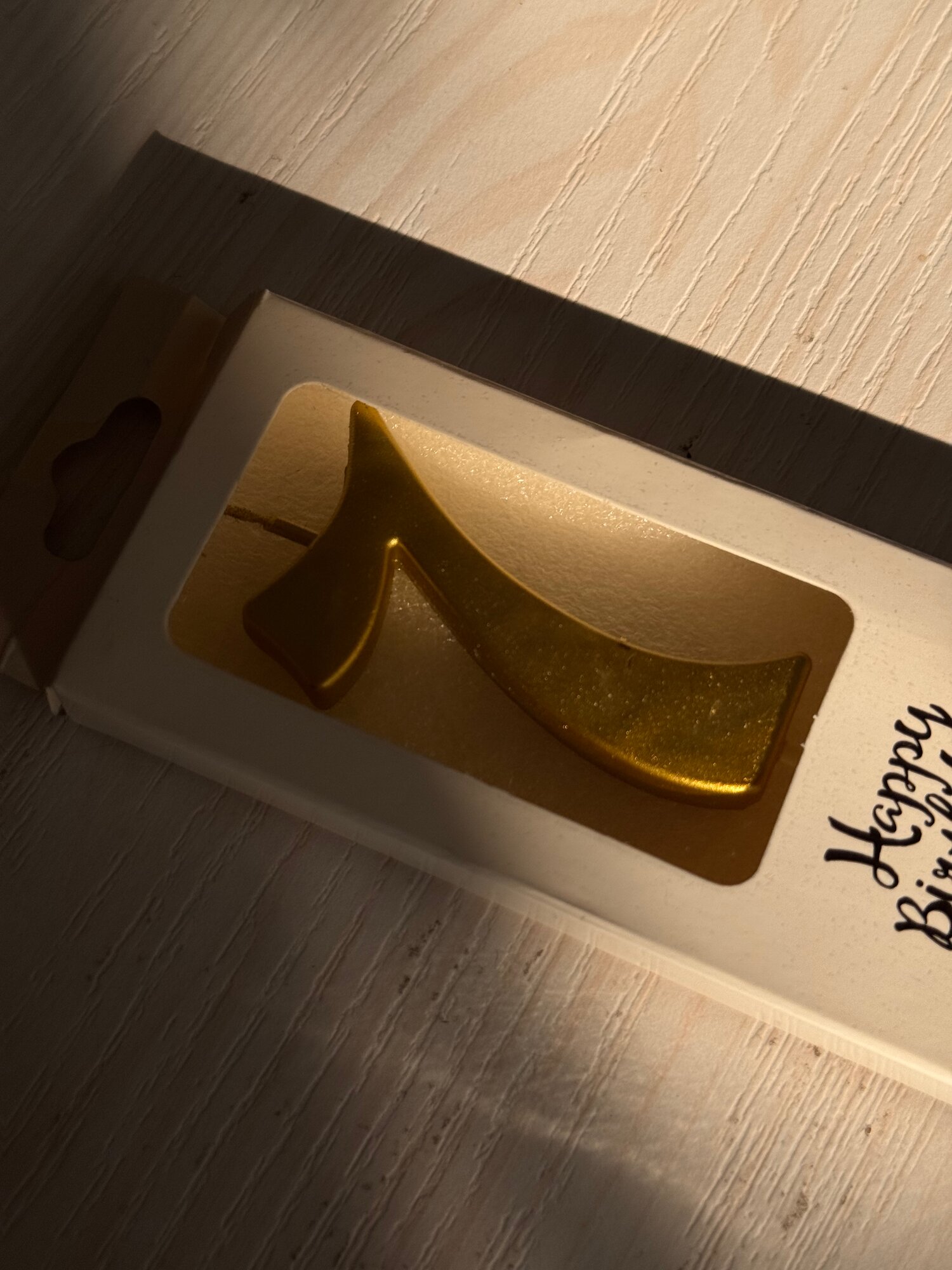 Золотые красивые свечки циферки "7" для дня рождения, для украшения праздничного торта. 1 шт