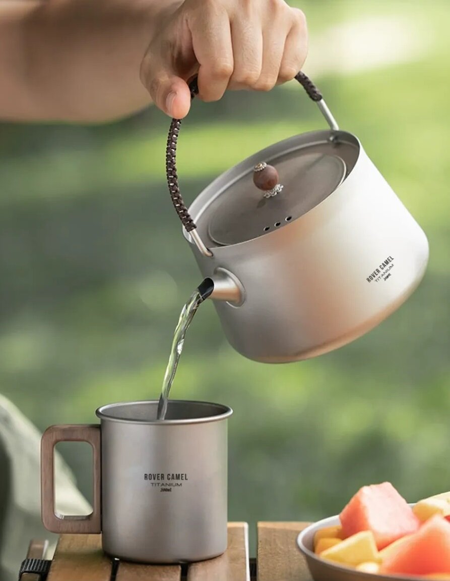 Чайник походный титановый 800мл — фото 1