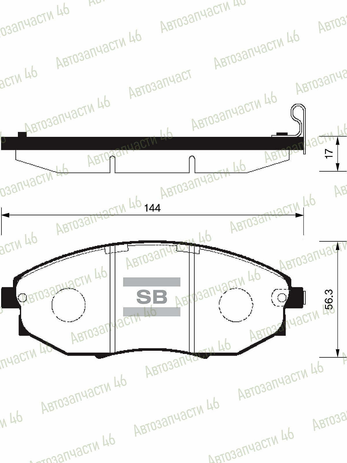 Колодки тормозные передние Шевроле Лачетти Chevrolet Lacetti (J200) Корея
