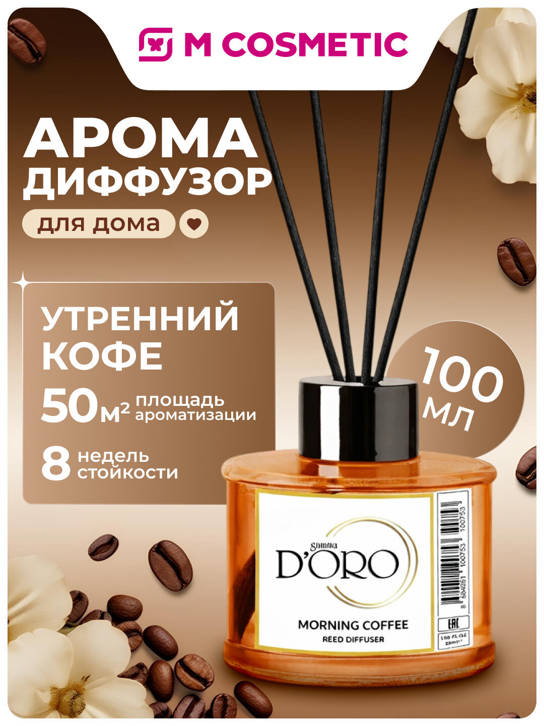 Аромадиффузор GAMMA D'ORO "Утренний Кофе", автоматический, 100 мл