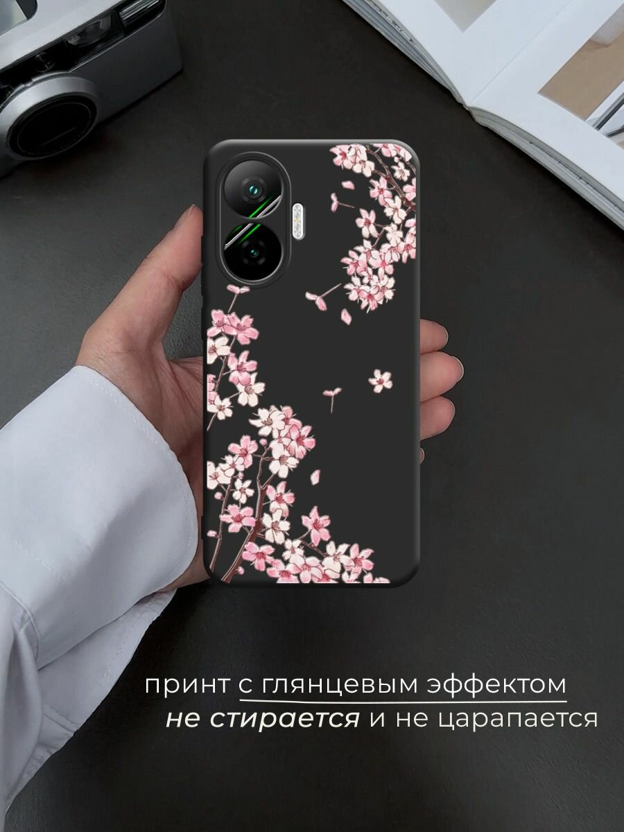 Чехол на Poco F7 / Поко F7 с принтом Ветви сакуры 5 — фото 1