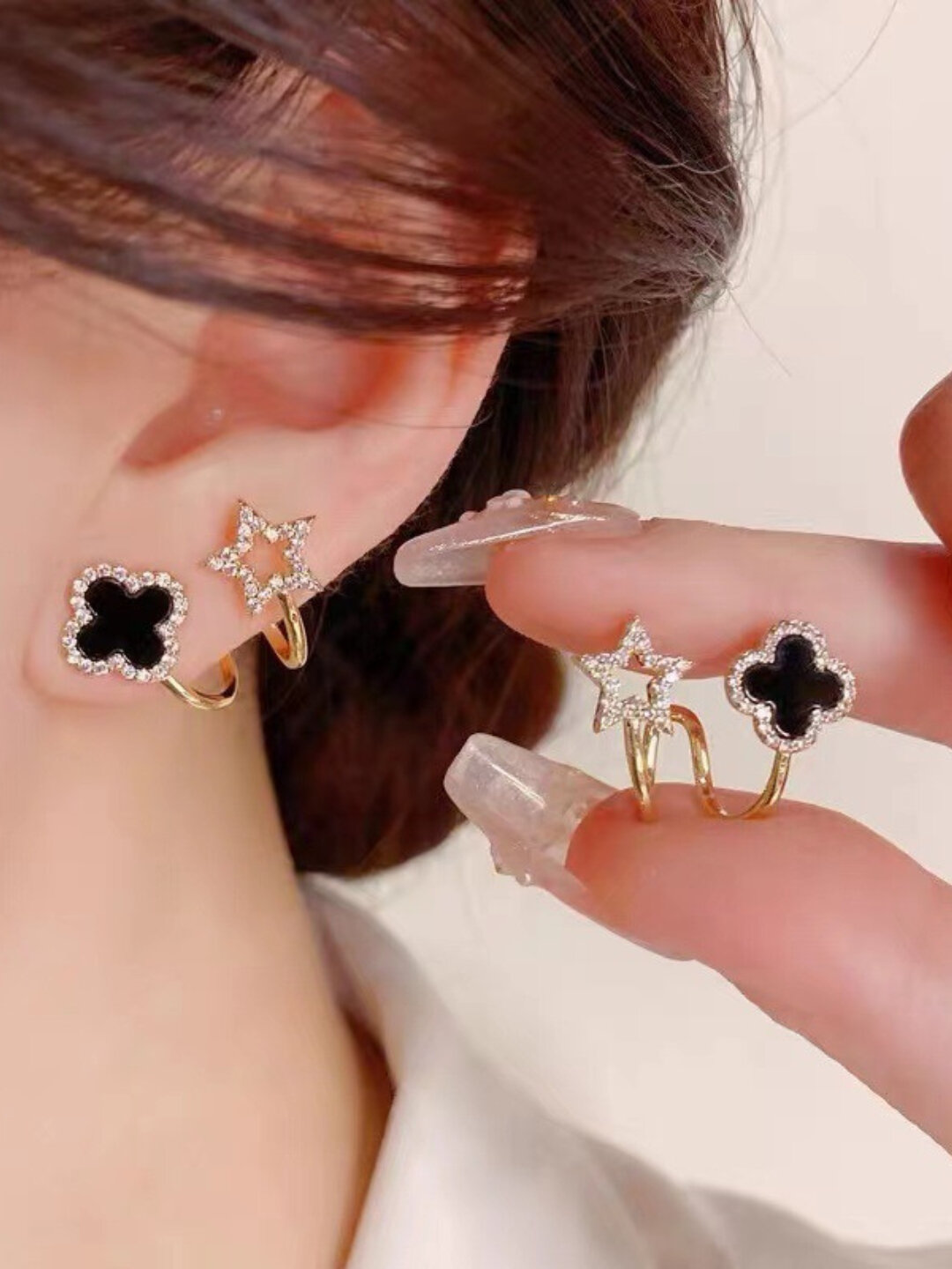 Моносерьга, золотой — фото 1