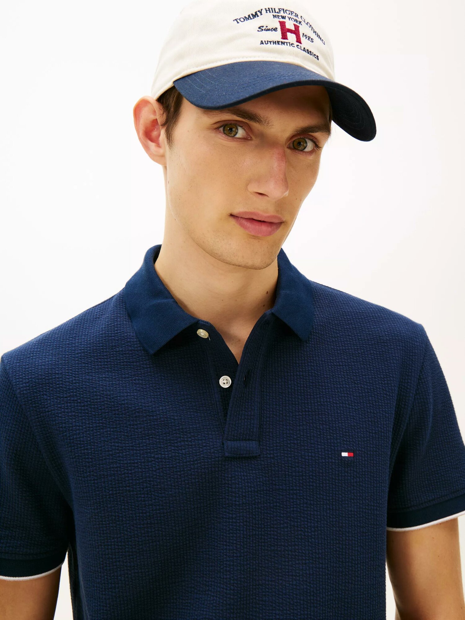 Поло TOMMY HILFIGER, размер M, синий — фото 1