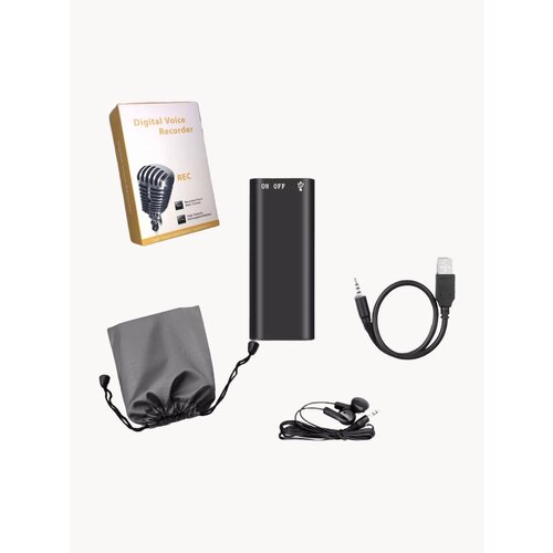 Диктофон мини плеер мр3 16гб памяти в комплекте с защитным чехлом и наушниками 2100₽