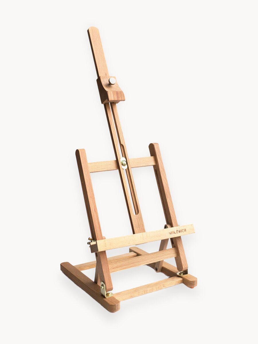 Настольный мольберт Малевичъ мини МЛ-116, деревянный, регулировка наклона и высоты