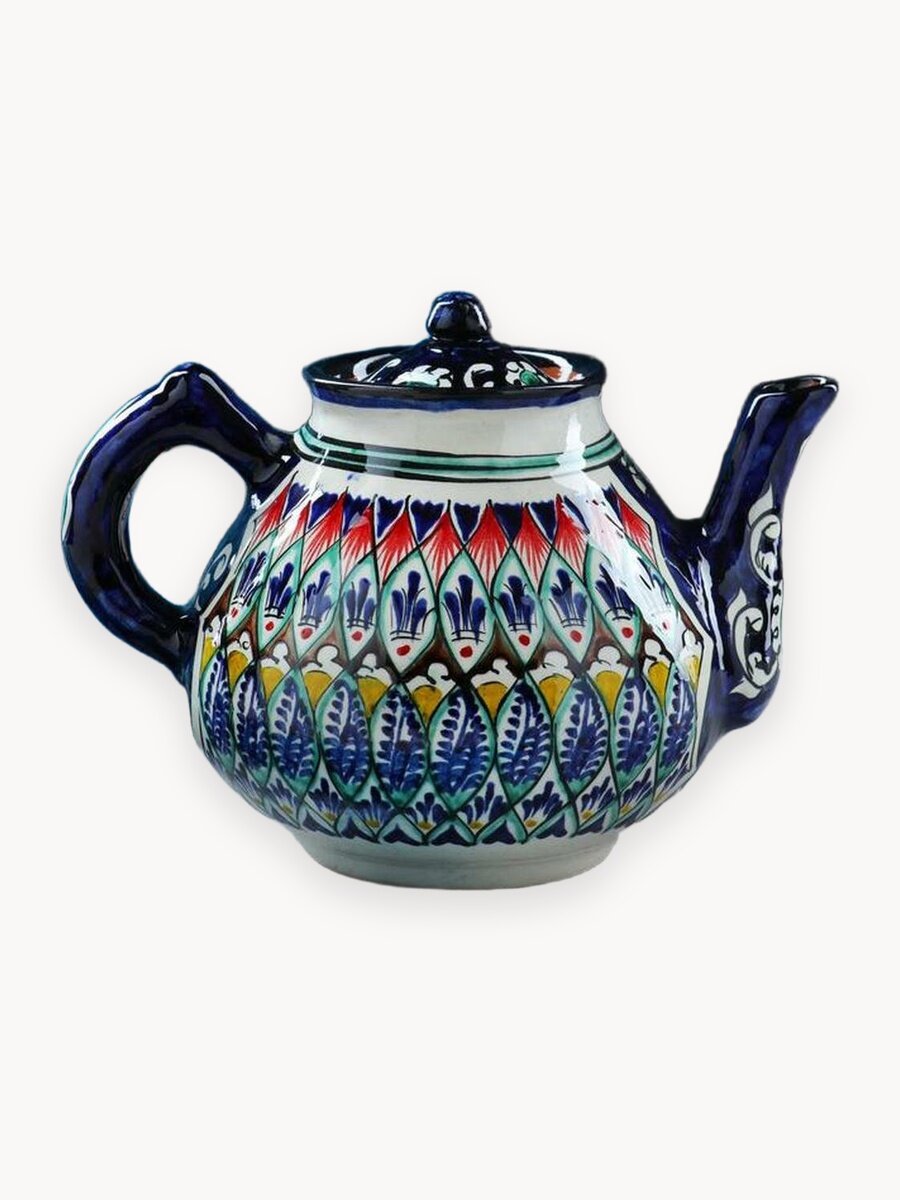 Чайник заварочный Шафран, керамика, с крышкой, 1.6 л, узор/микс