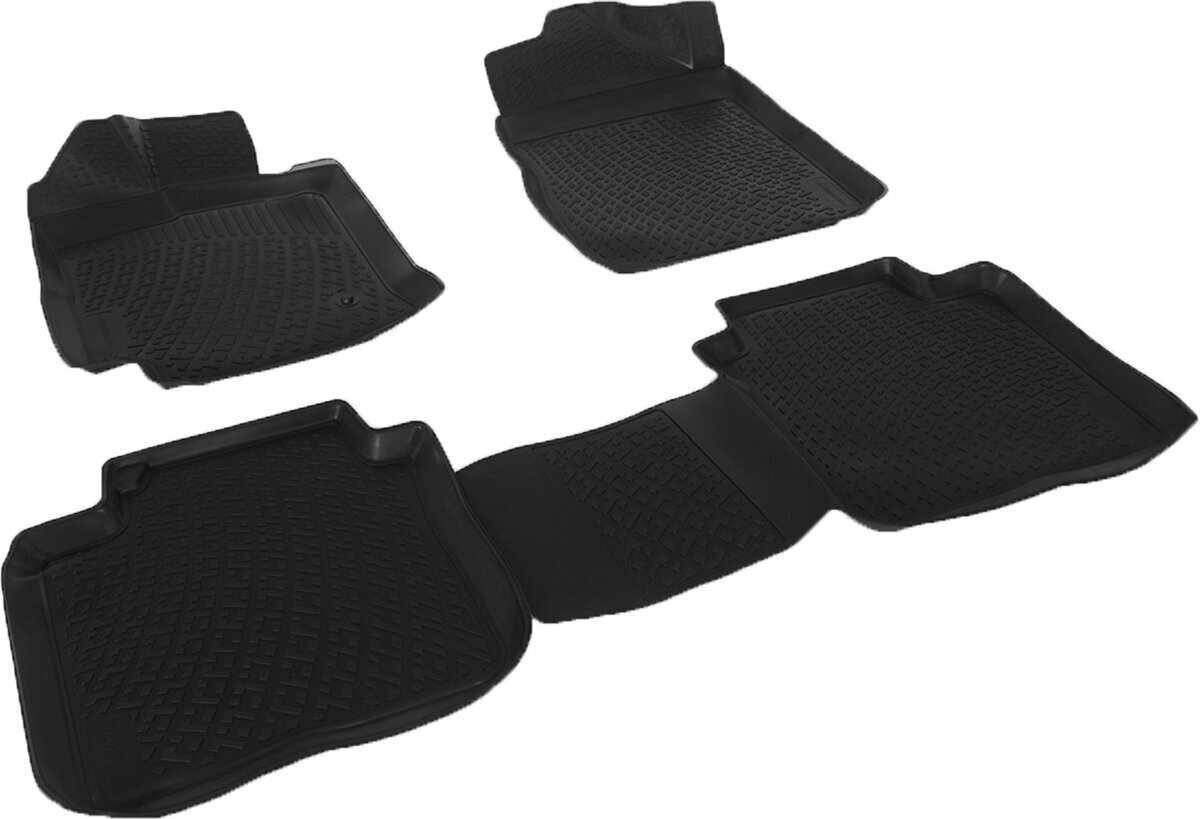 фото Ковры в салон черные 3D-стиль, полиуретан, для авто Toyota Venza 2008-2015 (Тойота Венза)