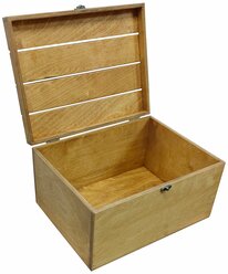 Ящик для хранения ZELwoodBOX, 34х26х18,5 см, дуб коньяк